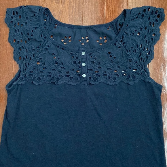 Abercrombie & Fitch Navy Blue Top - Picture 3 of 9